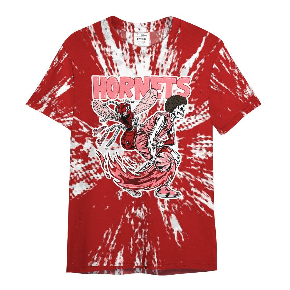 Shirt To Match Red Taxi 12s - Hornets Skeleton Luxury All Over Print