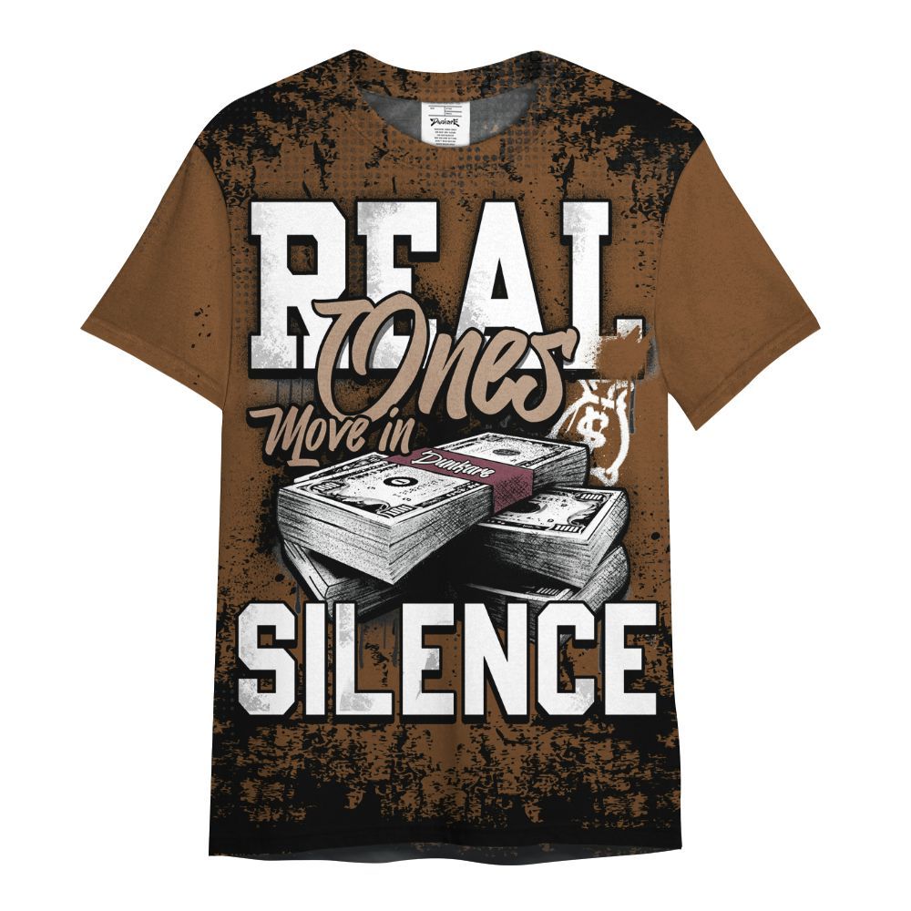 Shirt To Match Archaeo Brown 3s - Move In Silence Money Street Retro All Over Print