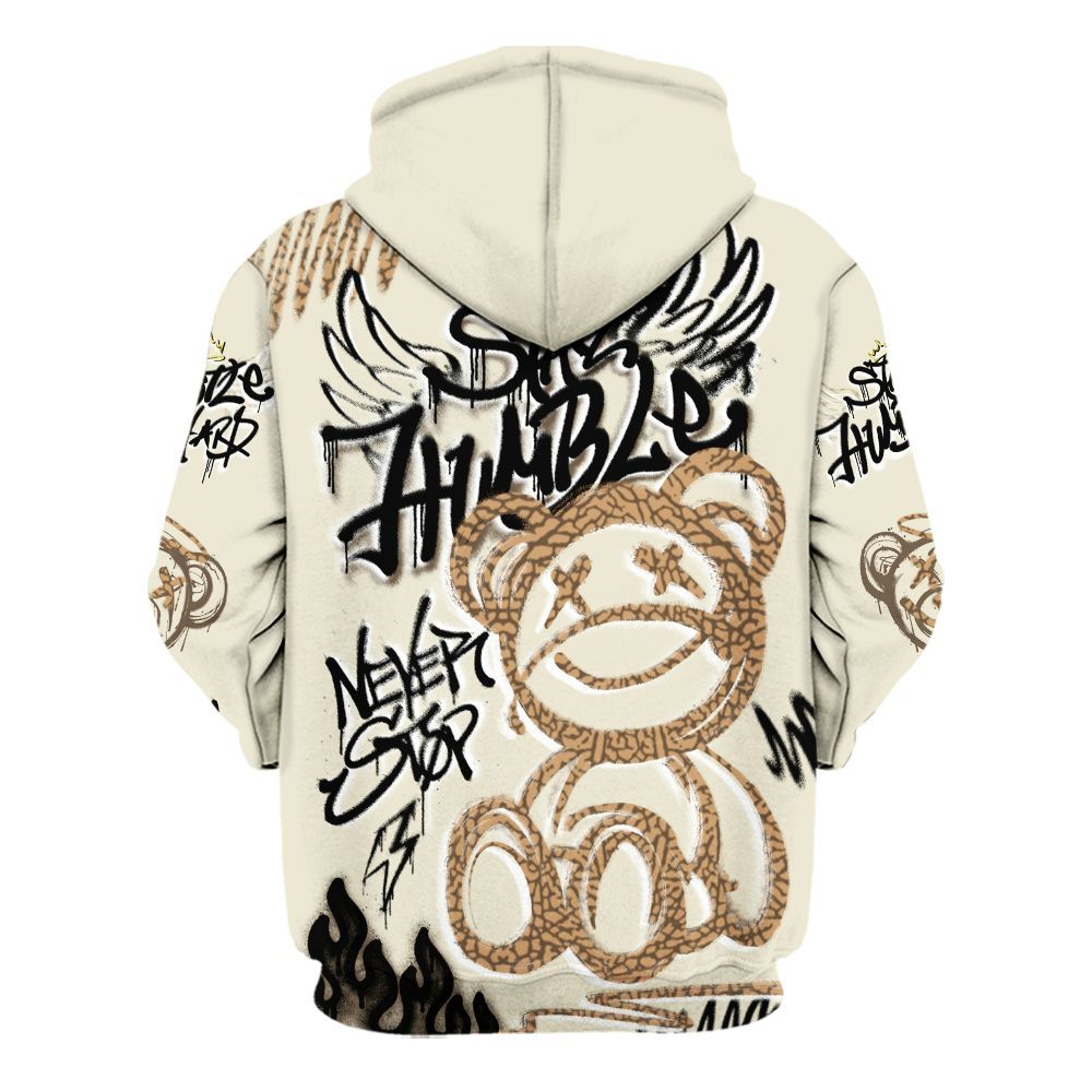 Hoodie To Match Orewood Brown 3s - Humble Drip Streetwear Graffity All Over Print