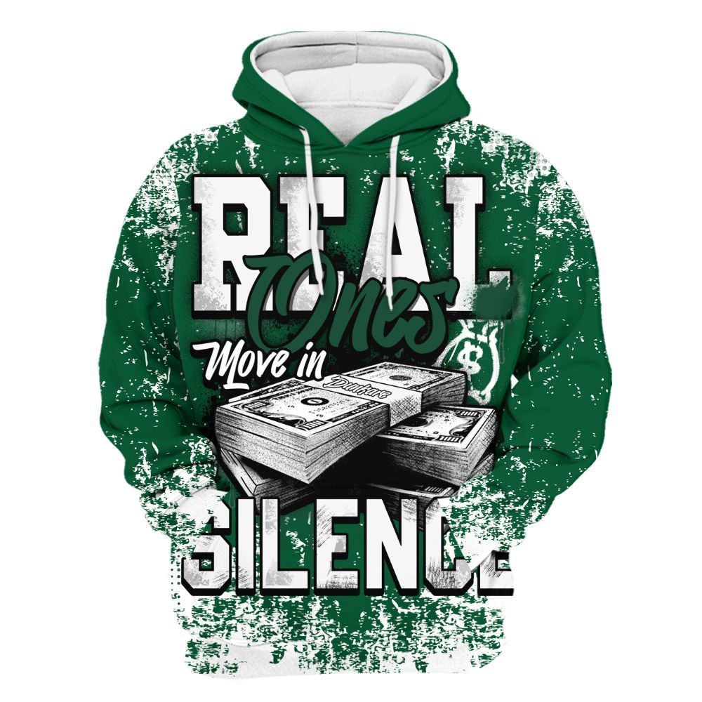 Hoodie To Match High Gorge Green 1s - Move In Silence Money Street Retro All Over Print