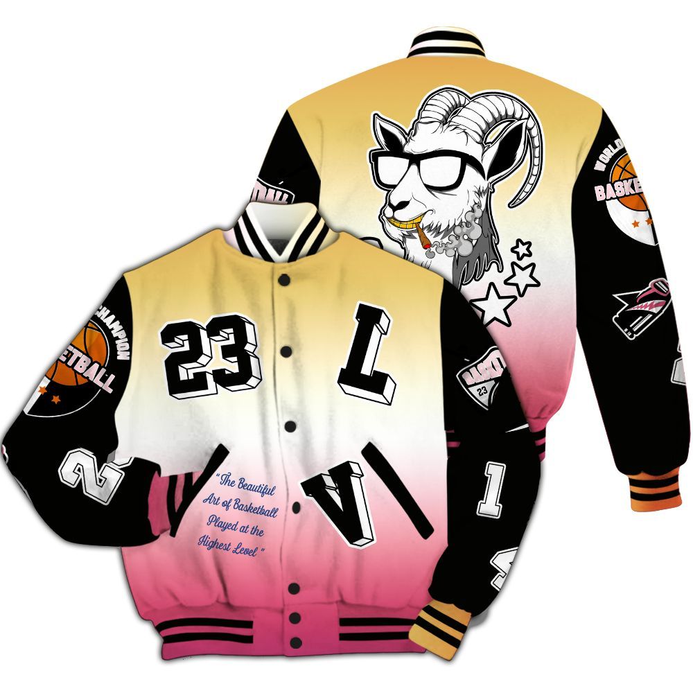 Varsity Jacket To Match Air Griffey Max Los Angeles 1s - The GOAT Got Em Streetwear All Over Print