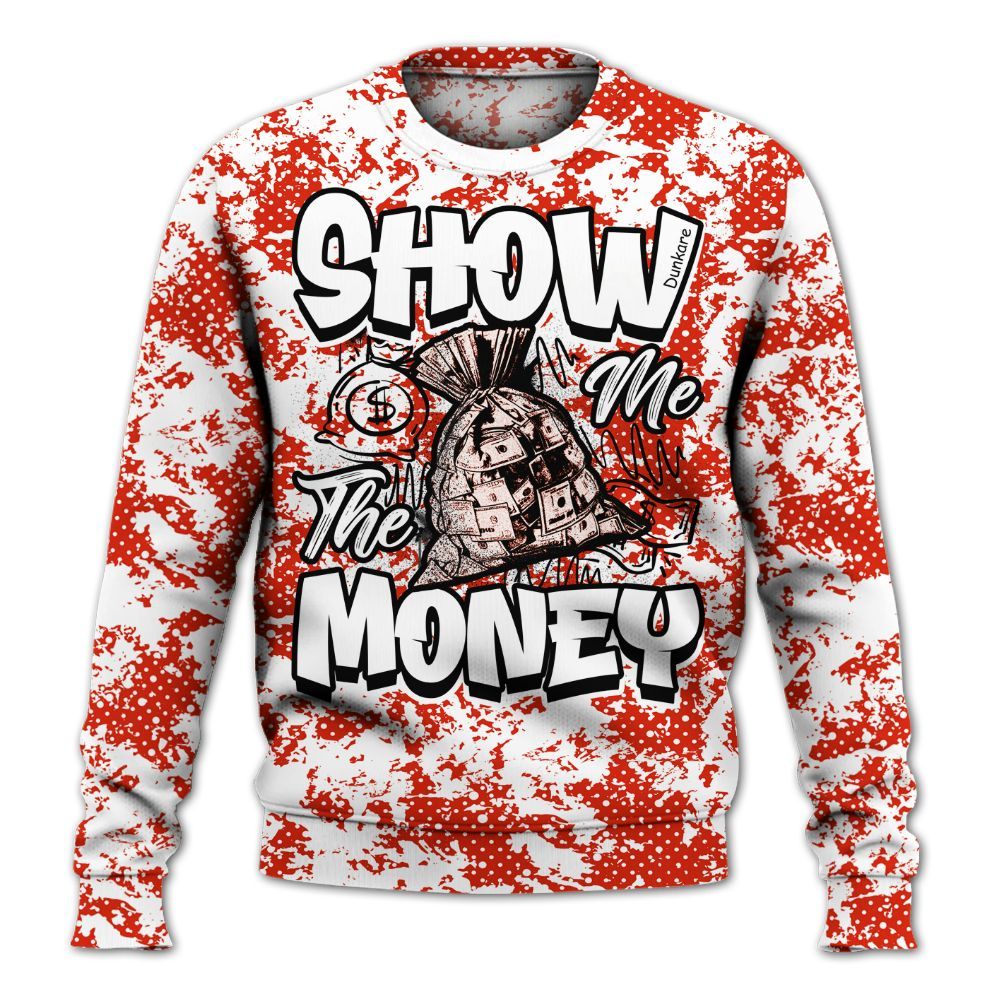 Sweatshirt To Match Retro Cherry 11s - Show Me The Money Retro All Over Print