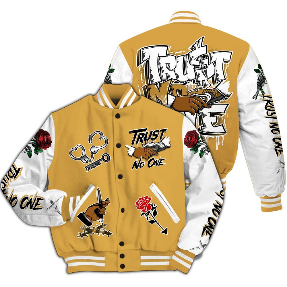 Varsity Jacket To Match Low OG Rookie Of The Year 1s - Trust No One Dripping All Over Print