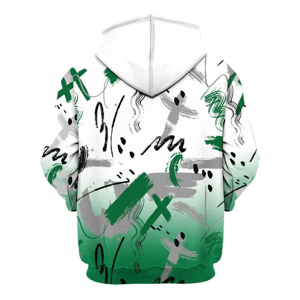 Hoodie To Match Pine Green 13s - Money Hustle Grind Pray All Over Print