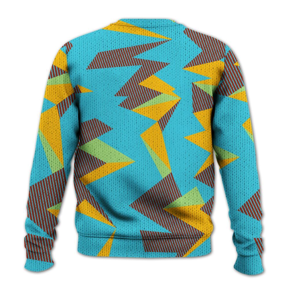 Knitted Sweater To Match SB Dunk Di'Orr Greenwood - Geometric Camouflage Pattern