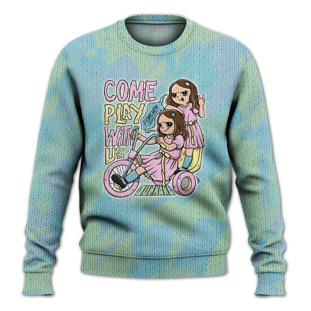 Knitted Sweater To Match SB Dunk Low Visty - Come Hangout Halloween Abstract Halftone