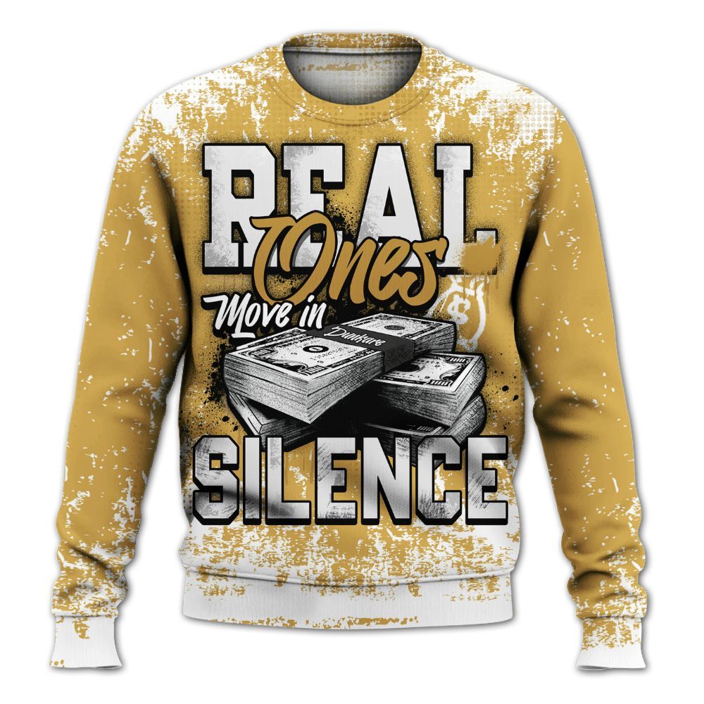 Sweatshirt To Match Retro Light Ginger 14s - Move In Silence Money Street Retro All Over Print