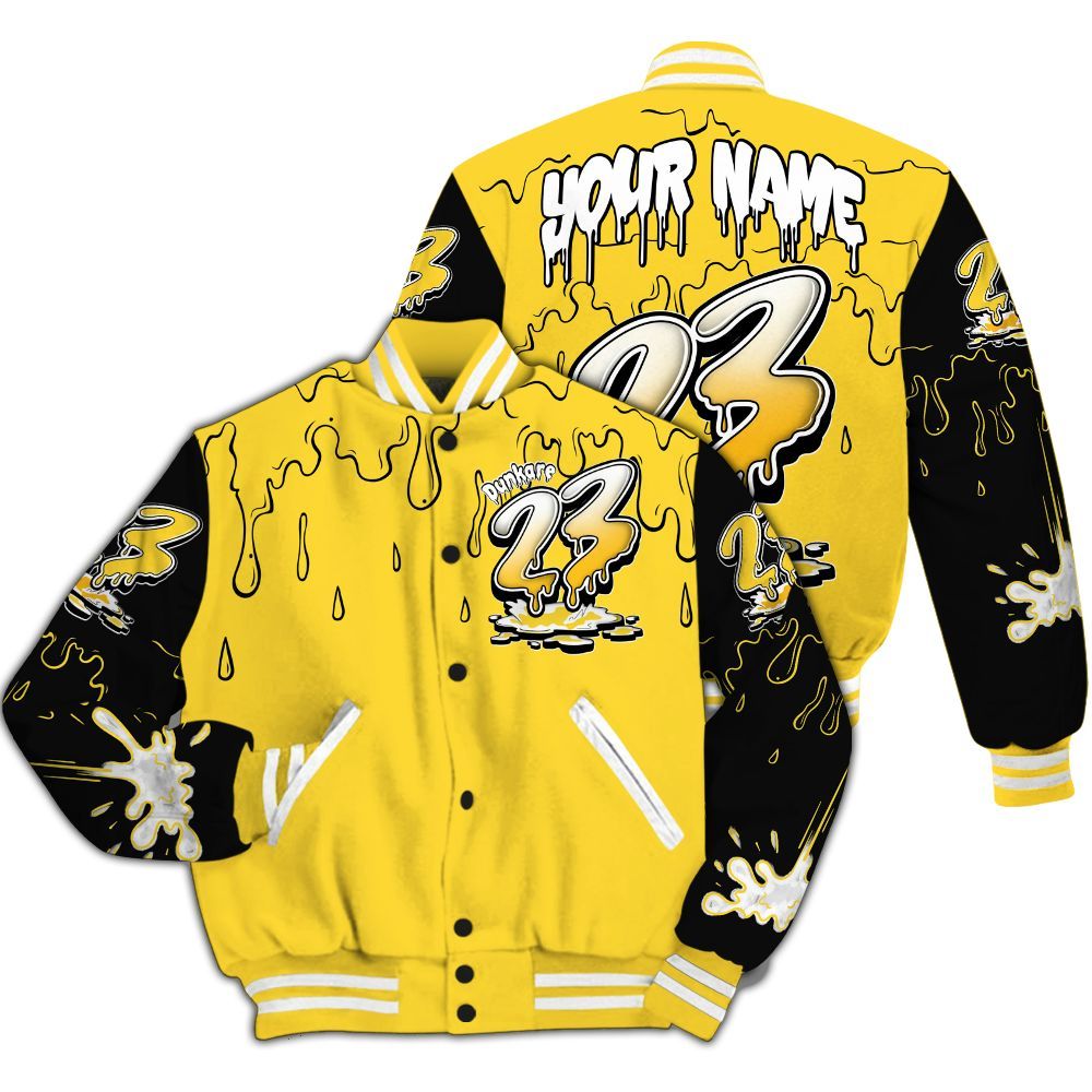 Varsity Jacket To Match Mid New Love 2025 1s - Custom Name 23 Drip All Over Print