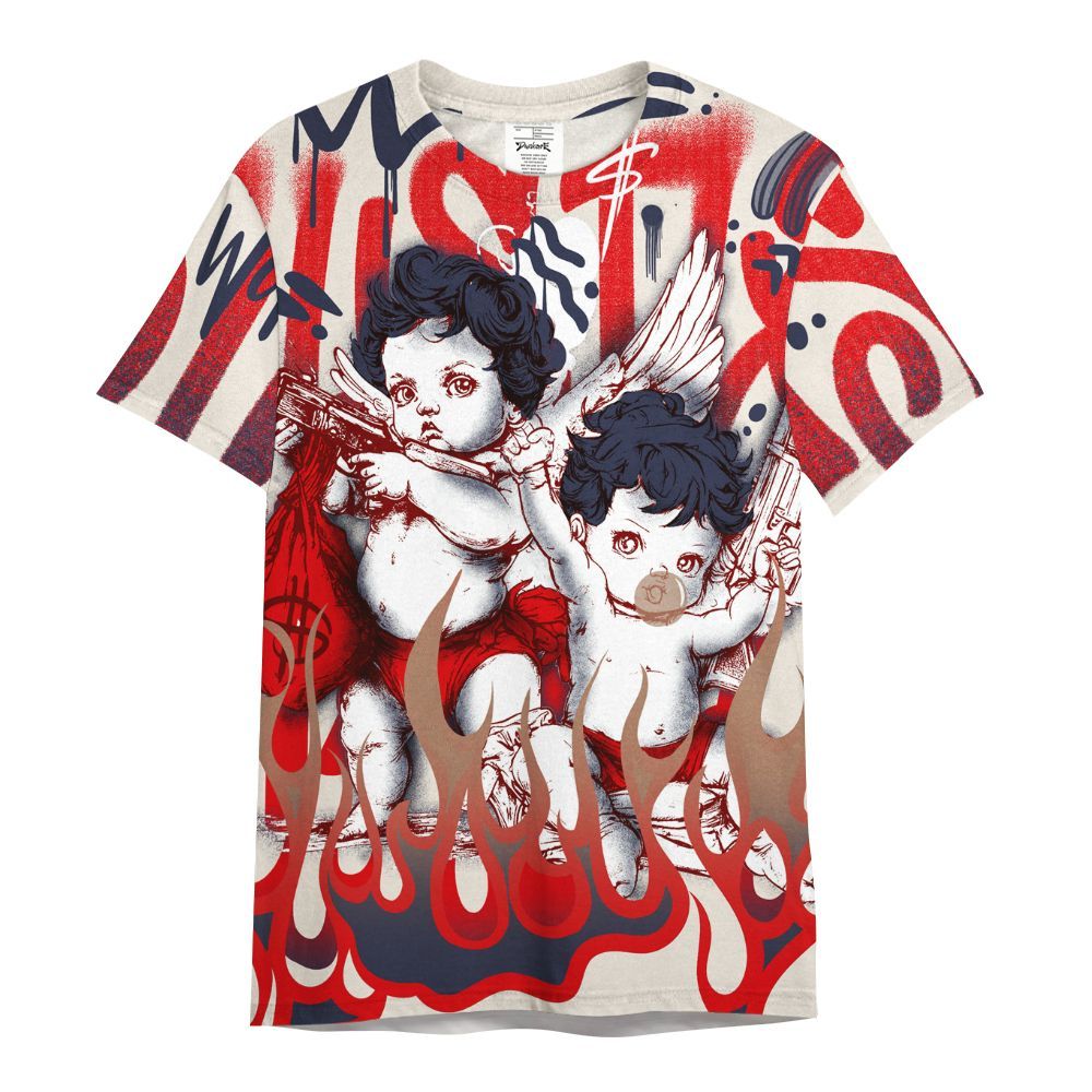 Shirt To Match Low OG Howard University 1s - Angel Hustle Hard All Over Print