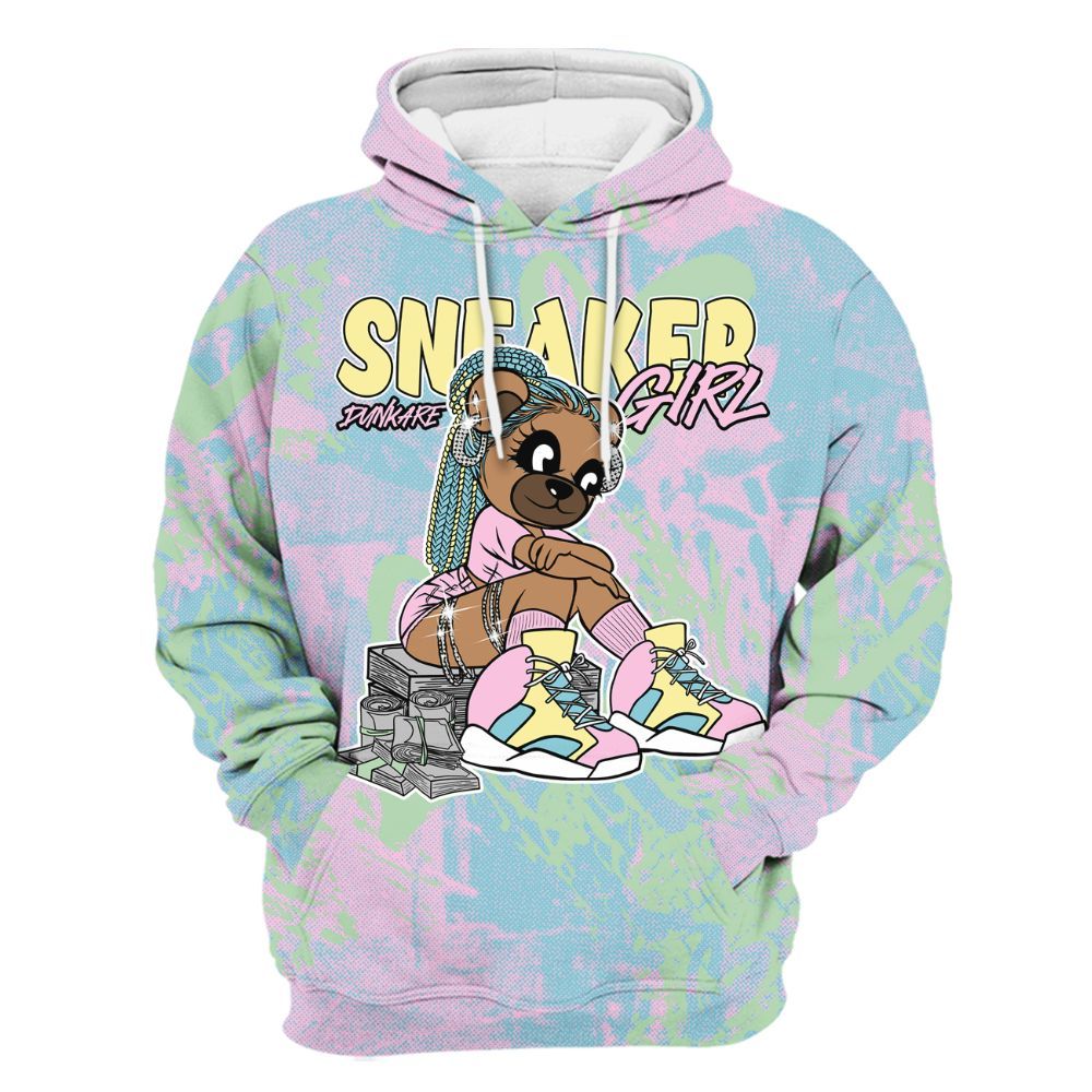 Hoodie To Match SB Dunk Low Visty - Sneaker Girl Bear Heart Grunge All Over Print