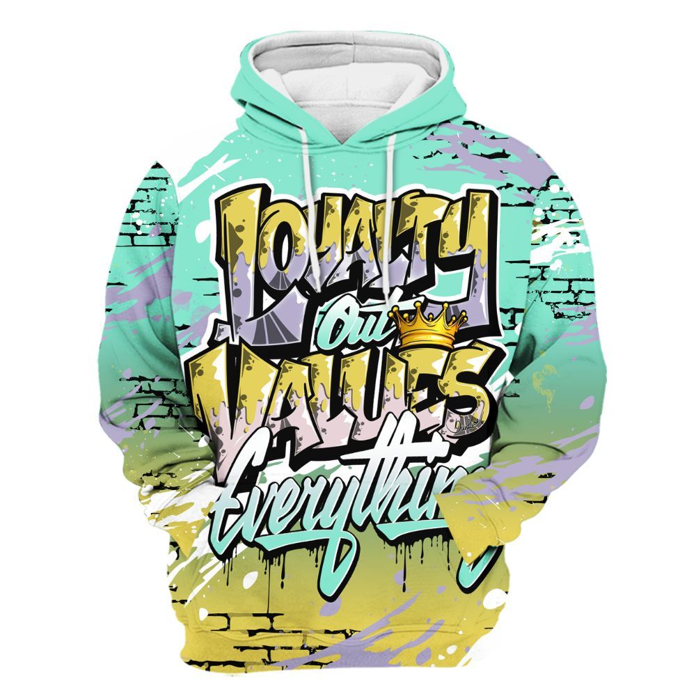 Hoodie To Match Dunk Low Easter 2026 - Values Of Loyalty Drip All Over Print