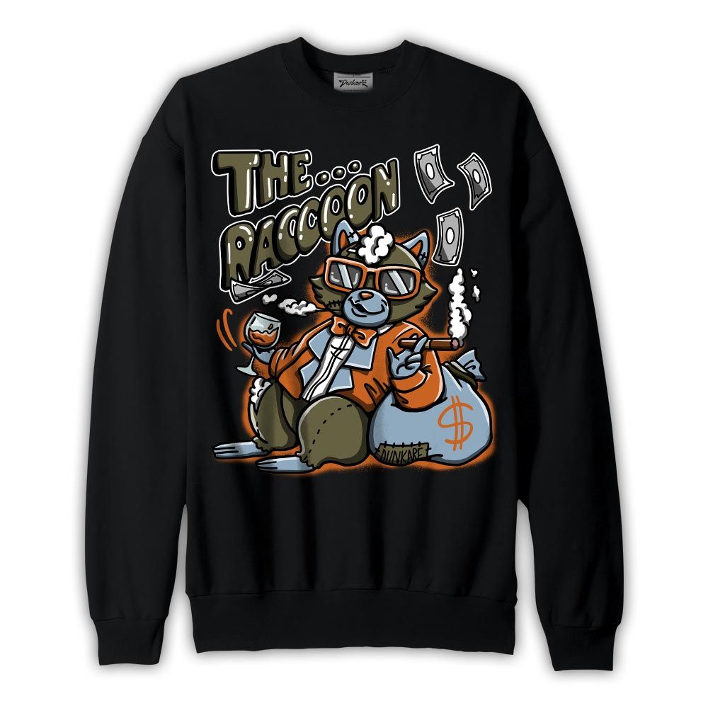 Sweatshirt To match Olive 5s Sweatshirt - The Rich Raccoon Graphic