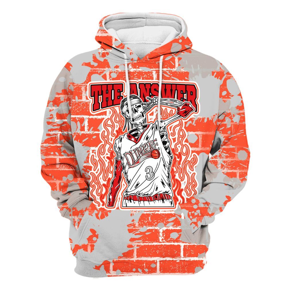 Hoodie To Match Air Max 1 86 Cosmic Clay - Allen Answer Skeleton Brick All Over Print