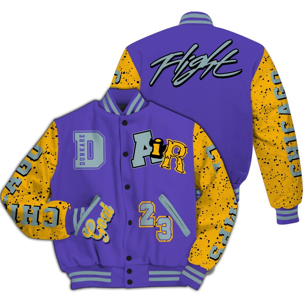 Varsity Jacket To Match Imperial Purple 4s - AIR Number 23 GOAT All Over Print