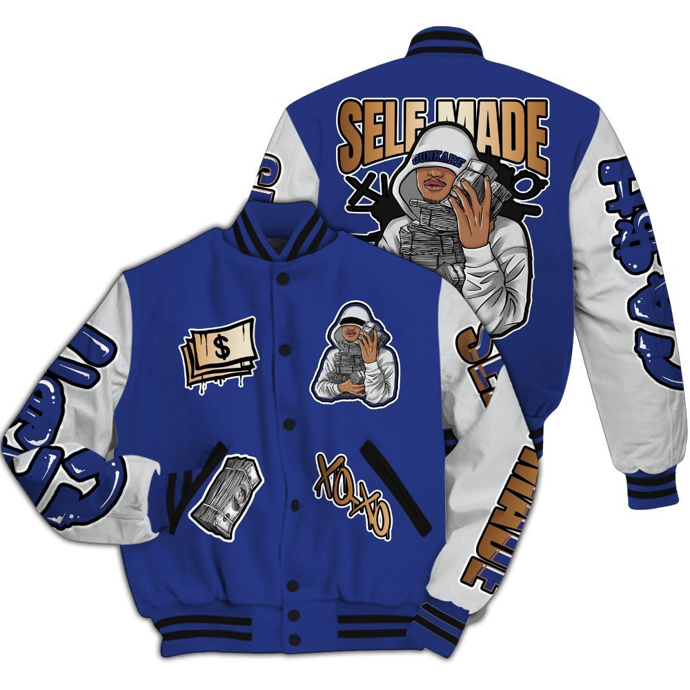 Varsity Jacket To Match JM Pro Black Concord - Selfmade Unique All Over Print