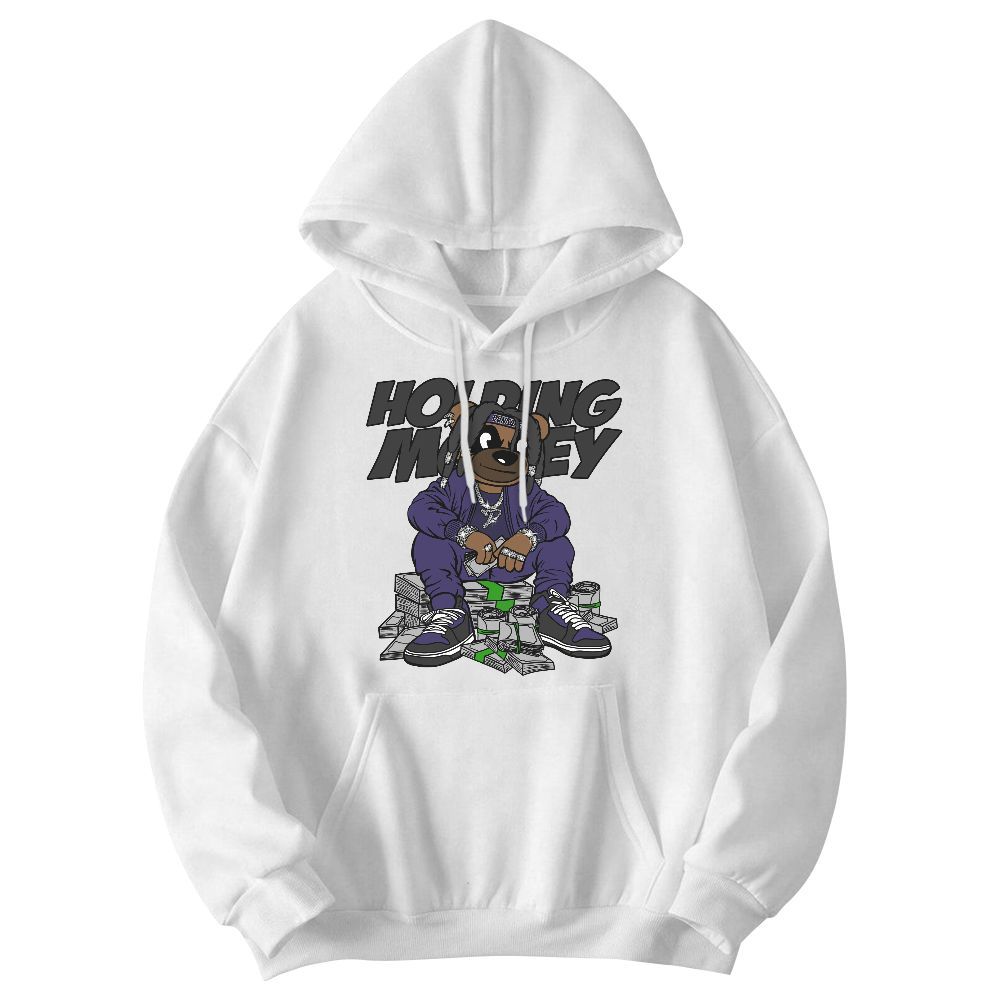 Sweatshirt To Match Retro Court Purple 13s - Possessing Moneys Bear Graphic