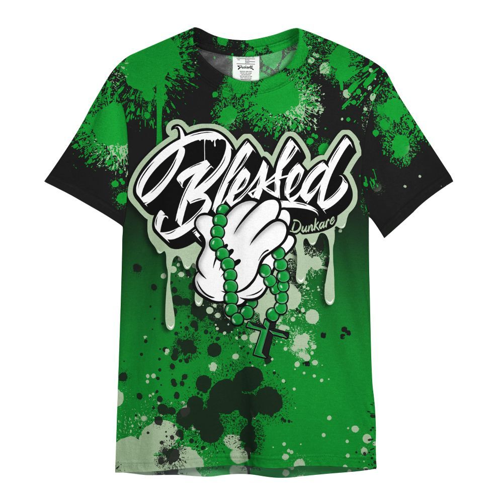 Shirt To Match Green Spark CJ1 T-Rex - God Blessed Ink Drip All Over Print