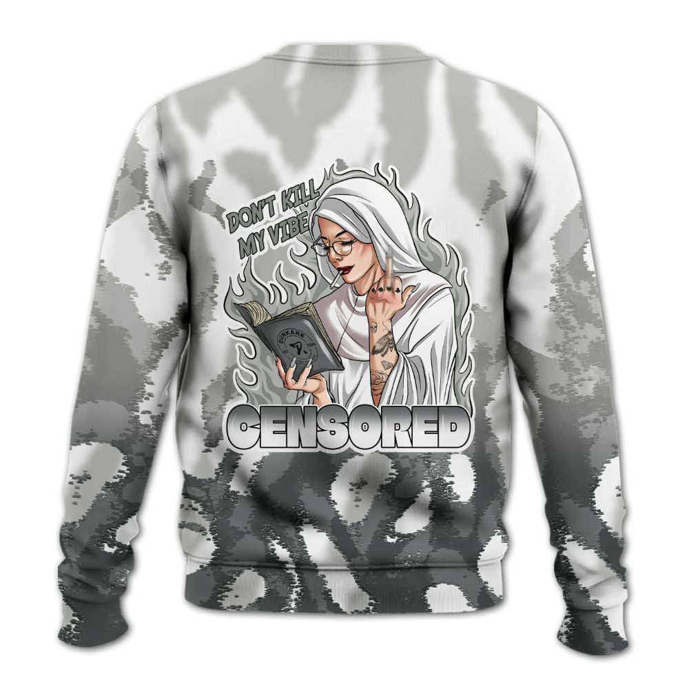 Sweatshirt To Match Retro Wet Cement 4s - Censoredz Burn All Over Print