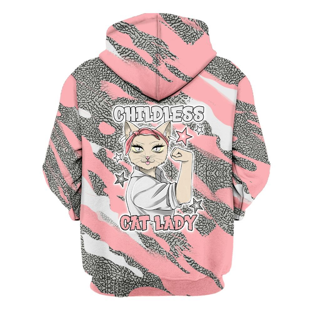 Hoodie To Match Retro Wings 3s - Childless Kat Lady All Over Print