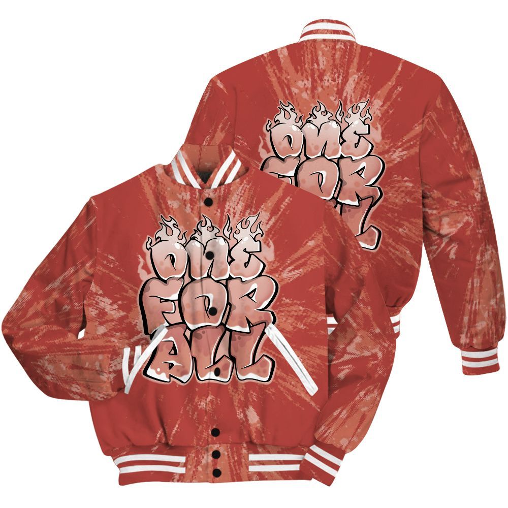 Varsity Jacket To Match Dune Red 13s Shirt - Ones For All Graphic Luxury All Over Print
