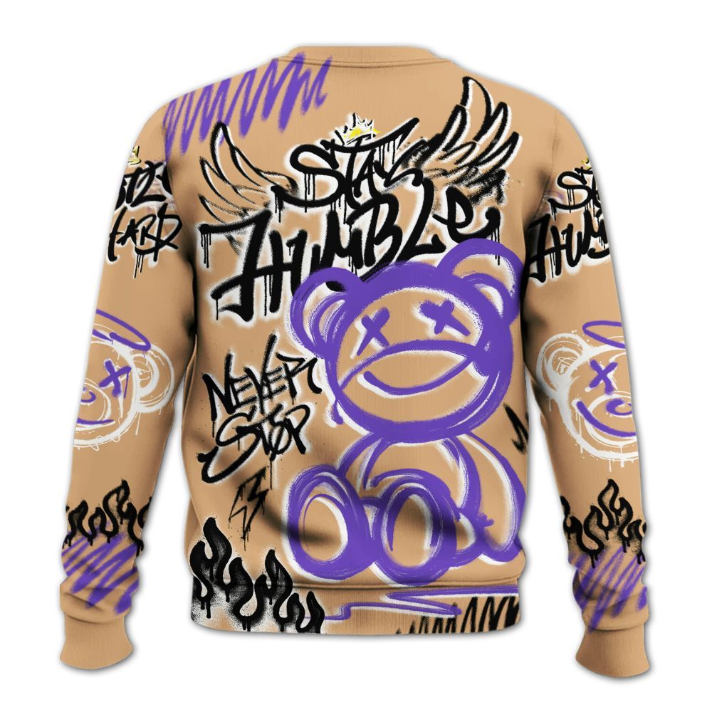 Sweatshirt To Match SE Afrobeats 7s - Humble Drip Streetwear Graffity All Over Print