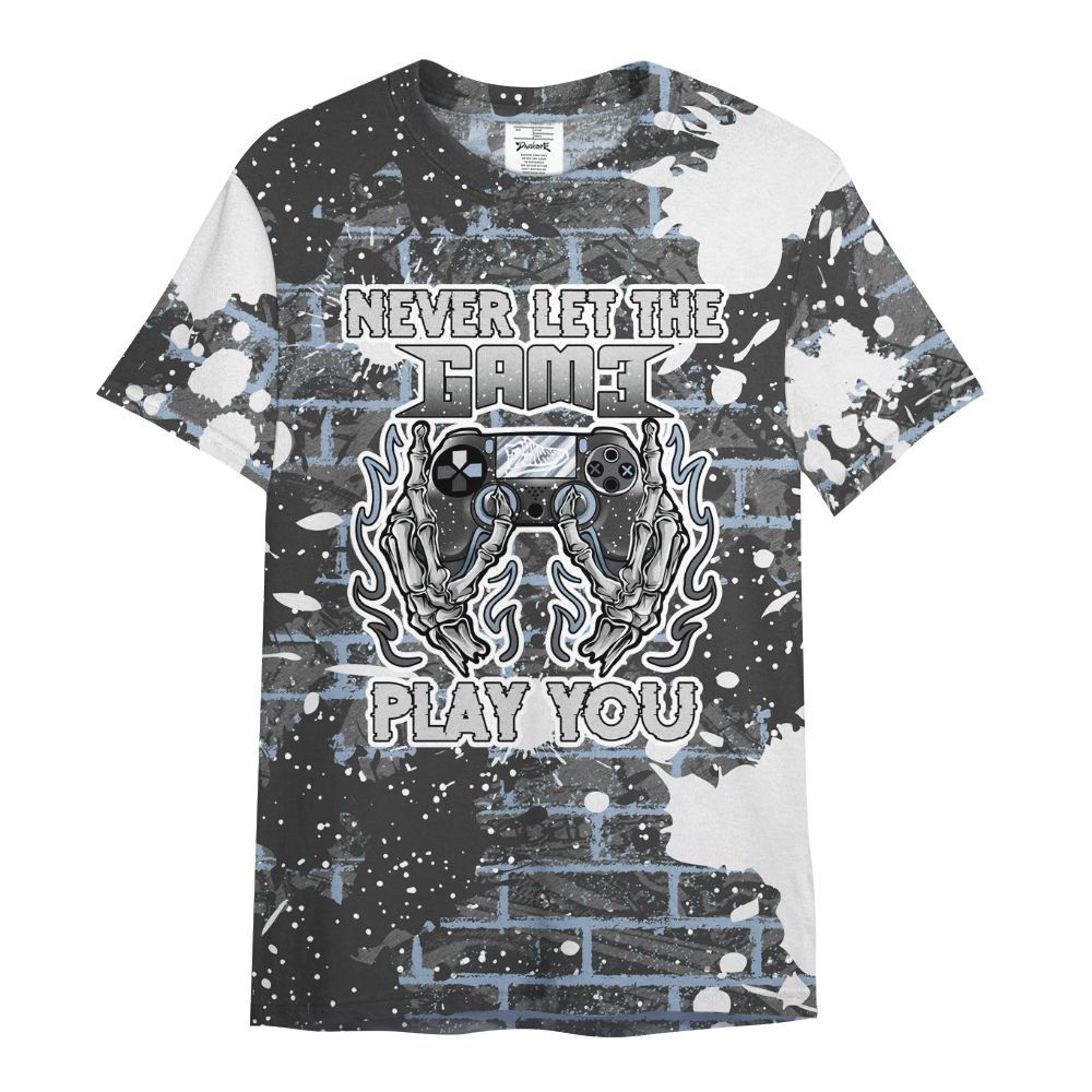 Shirt To Match Reverse Black White 6s - PlayGame Skull Brick All Over Print