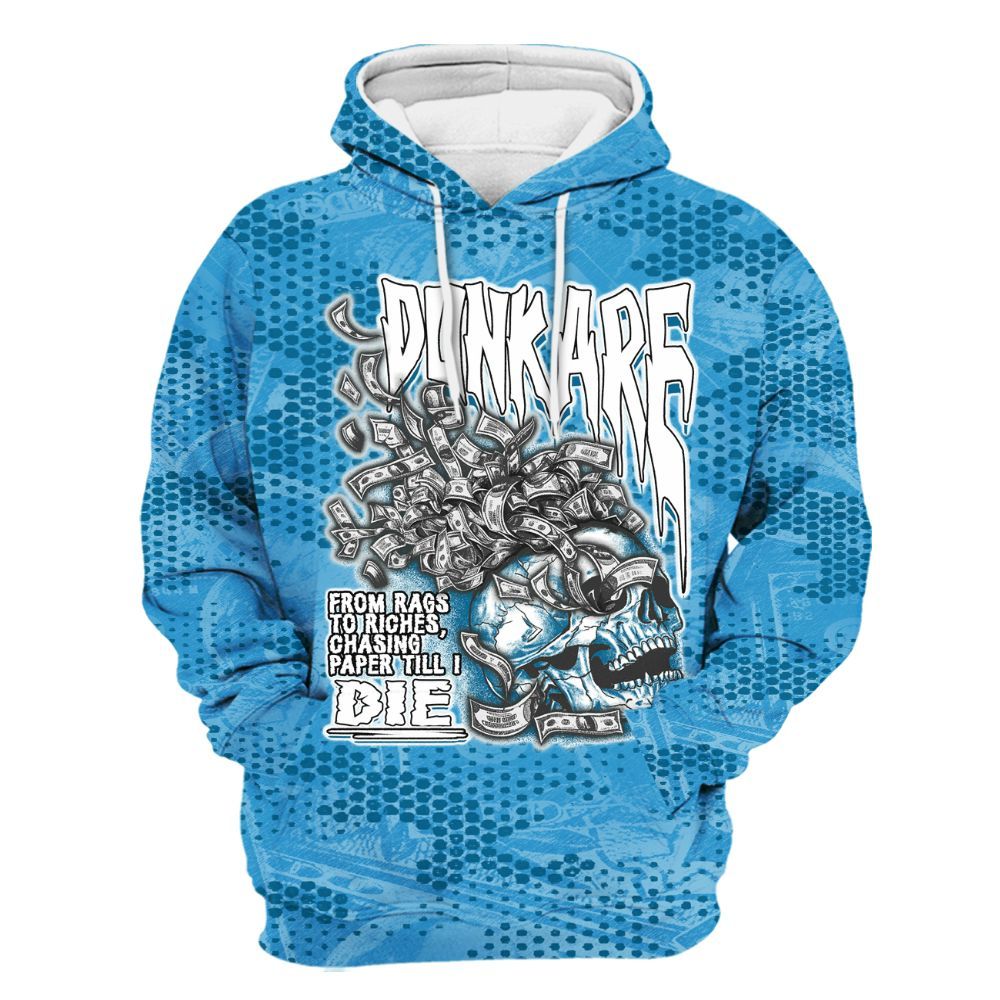 Hoodie To Match Powder Blue 9s - From Rags To Riches All Over Print