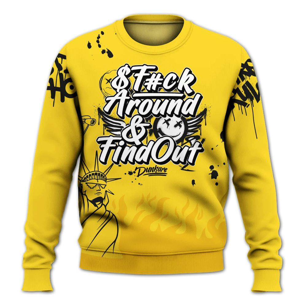 Sweatshirt To Match Retro Thunder 4s - Graphic Fck Around Find Out All Over Print