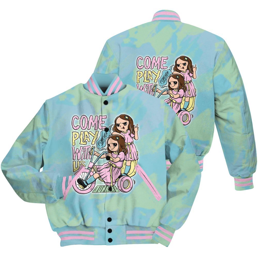 Varsity Jacket To Match SB Dunk Low Visty Shirt - Come Hangout Halloween Abstract Halftone All Over Print