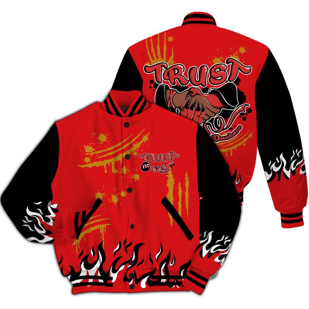 Varsity Jacket To Match Scoot Zeros Retro Portland - Graphic Trust No One All Over Print