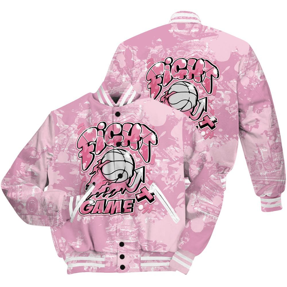 Varsity Jacket To Match Orchid 4s Shirt - Fighter Games Graphic Street Art All Over Print