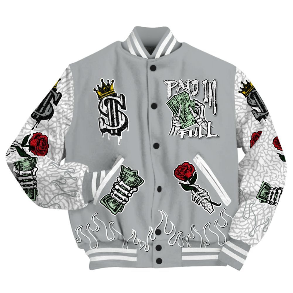 Varsity Jacket To Match Retro Pure Money 3s - Everybody Paid In All Over Print