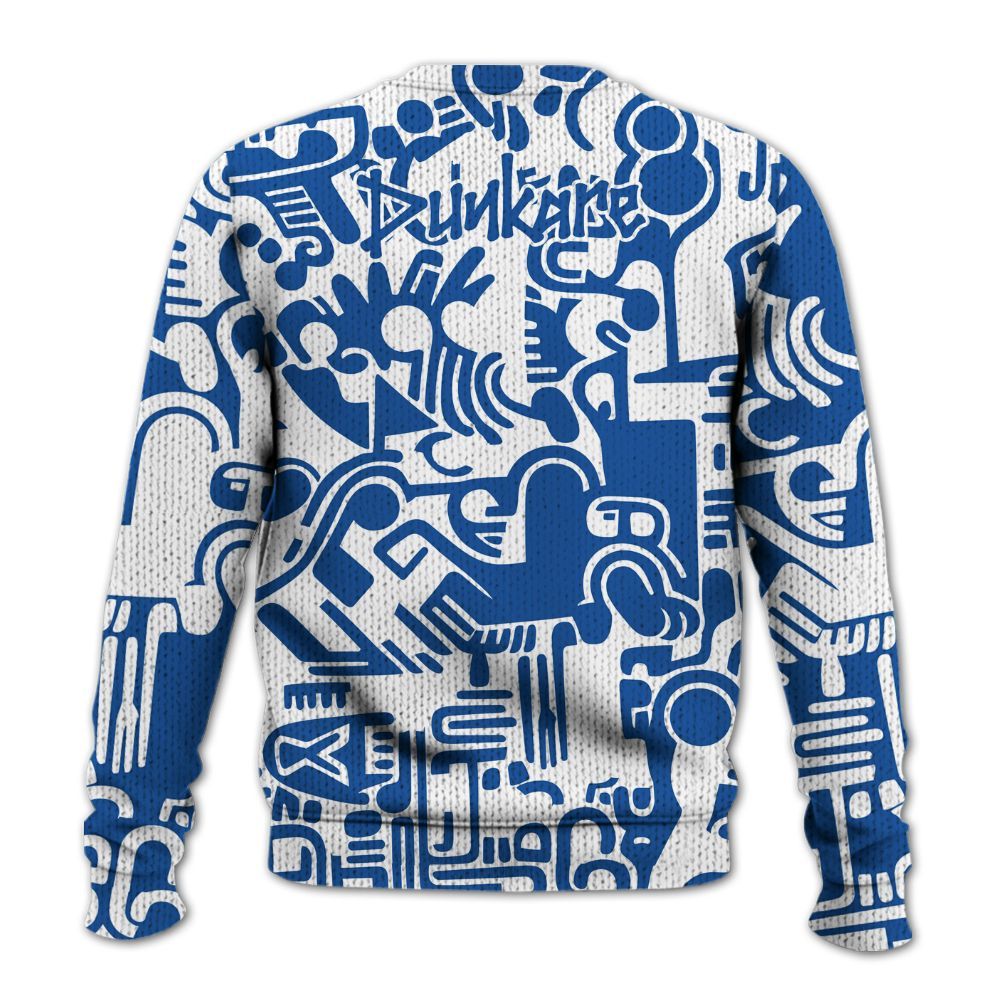 Knitted Sweater To Match Low Space Royal 11s - Humble Hustle Retro