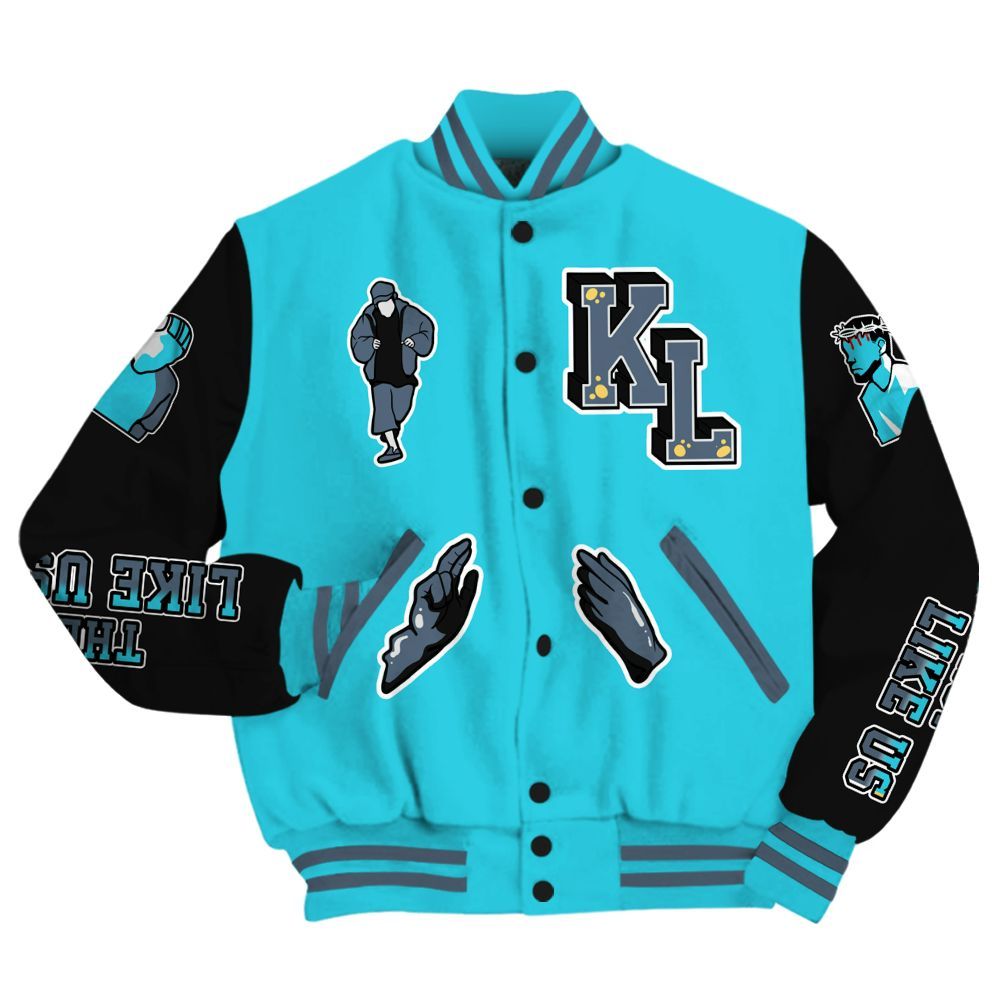 Varsity Jacket To Match Retro Gamma Blue 11s - Dislike Us Graphic All Over Print
