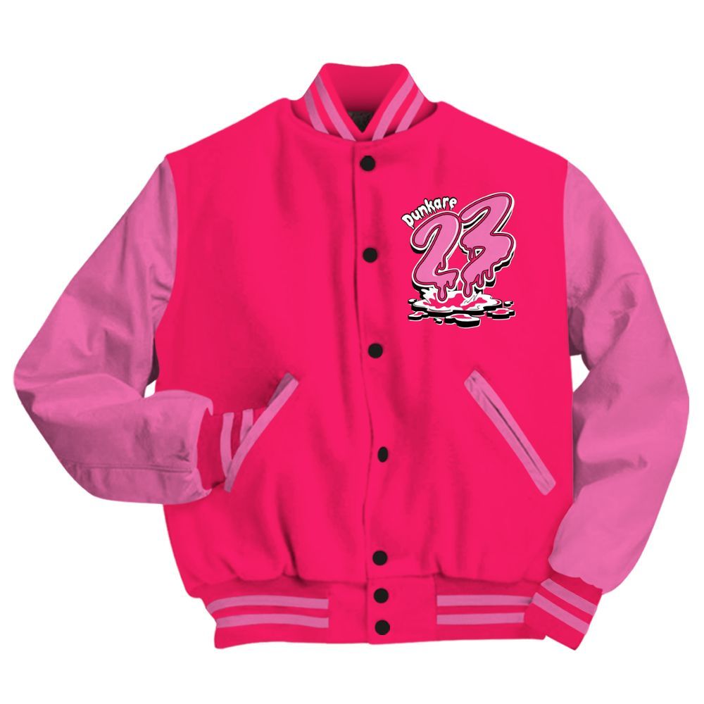 Varsity Jacket To Match Air VaporMax Plus Triple Pink - Custom Name 23 Drip All Over Print