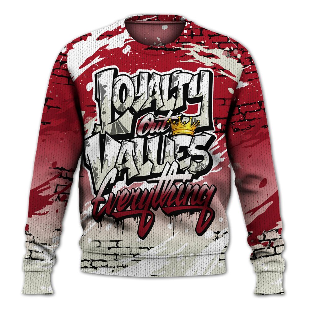 Knitted Sweater To Match 2025 High OG Cinnabar 1s - Values Of Loyalty Drip