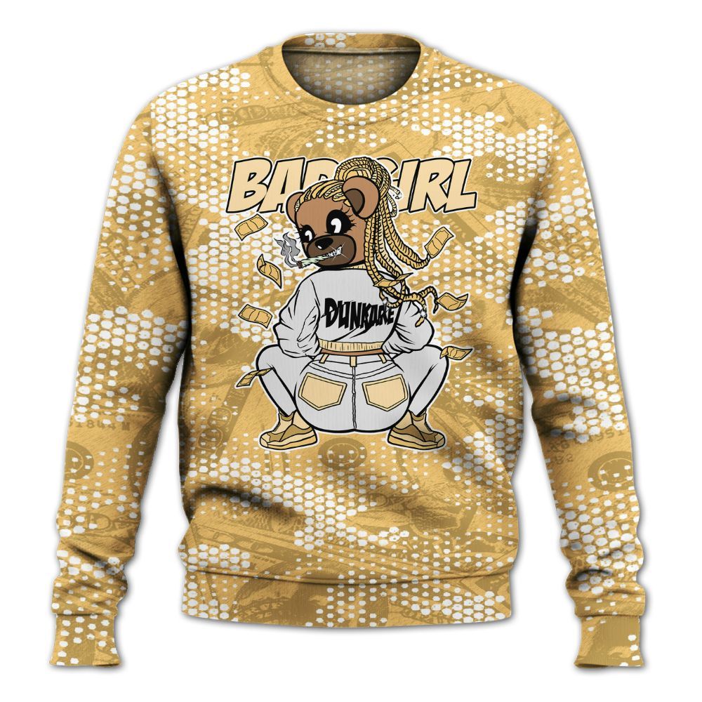 Sweatshirt To Match Craft Paris 6s - Rebellious Girl Bear Banknotes Art All Over Print