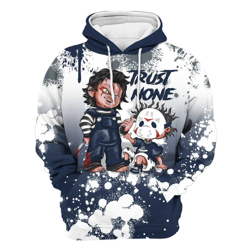 Hoodie To Match Retro Flint 2026 13s - Trust No One Scary All Over Print