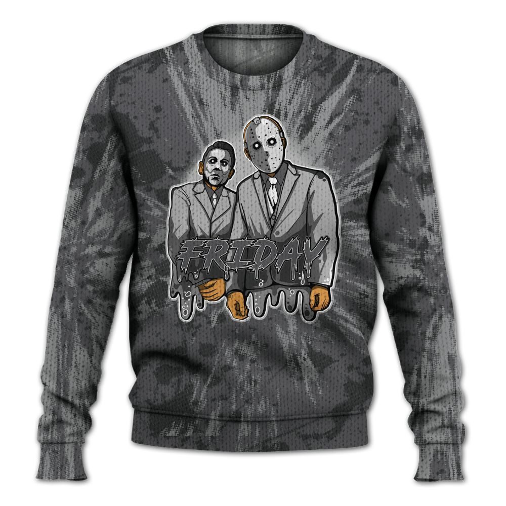 Knitted Sweater To Match White Thunder 4s - Friday Halloween Graphic Luxury