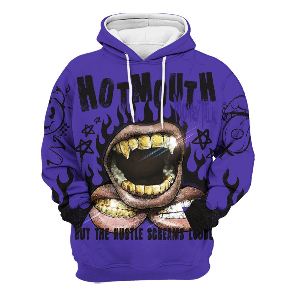 Hoodie To Match Field Purple 12s - Mouth Burning Street Style All Over Print