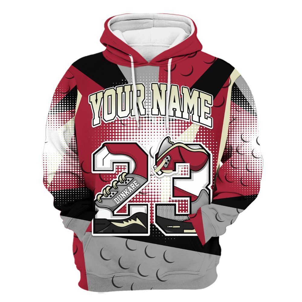 Hoodie To Match High OG Chicago Shadow 1s - Custom Name 23 5s All Over Print