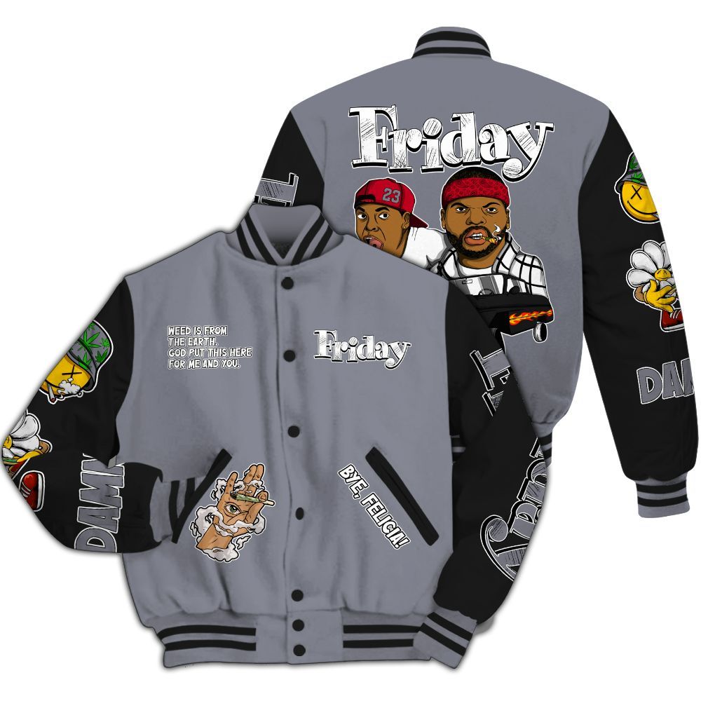 Varsity Jacket To Match Retro Black Flint 13s - Friday Sneaker Stress Style All Over Print