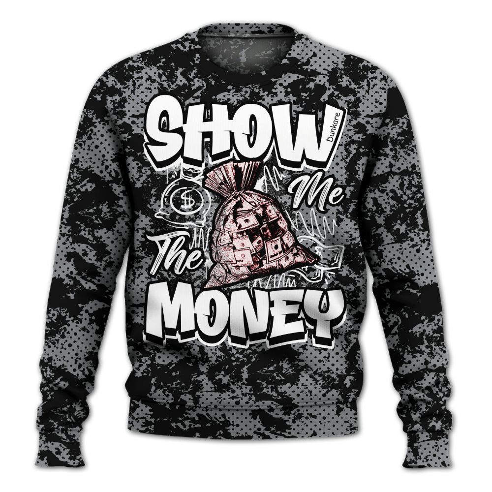 Sweatshirt To Match Black Cement 3s - Show Me The Money Retro All Over Print