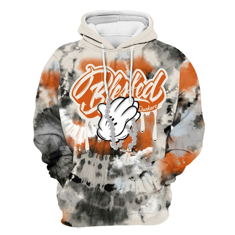 Hoodie To Match SE Craft 5s - God Blessed Tie Dye All Over Print