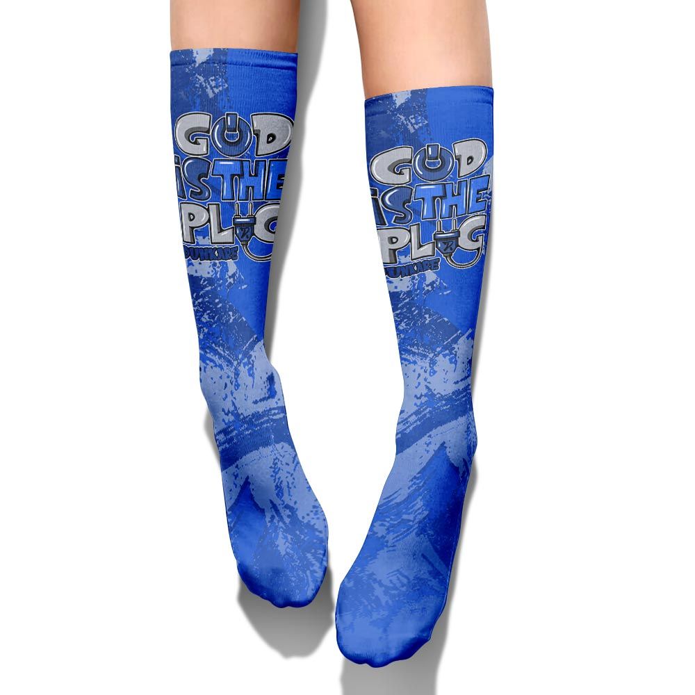 Sock To Match Air Foamposite One Royal - God Is The Power Cord Circle Splash