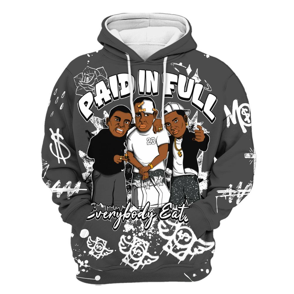 Hoodie To Match Fear 4s - Everybody Paid In Full Crayon All Over Print