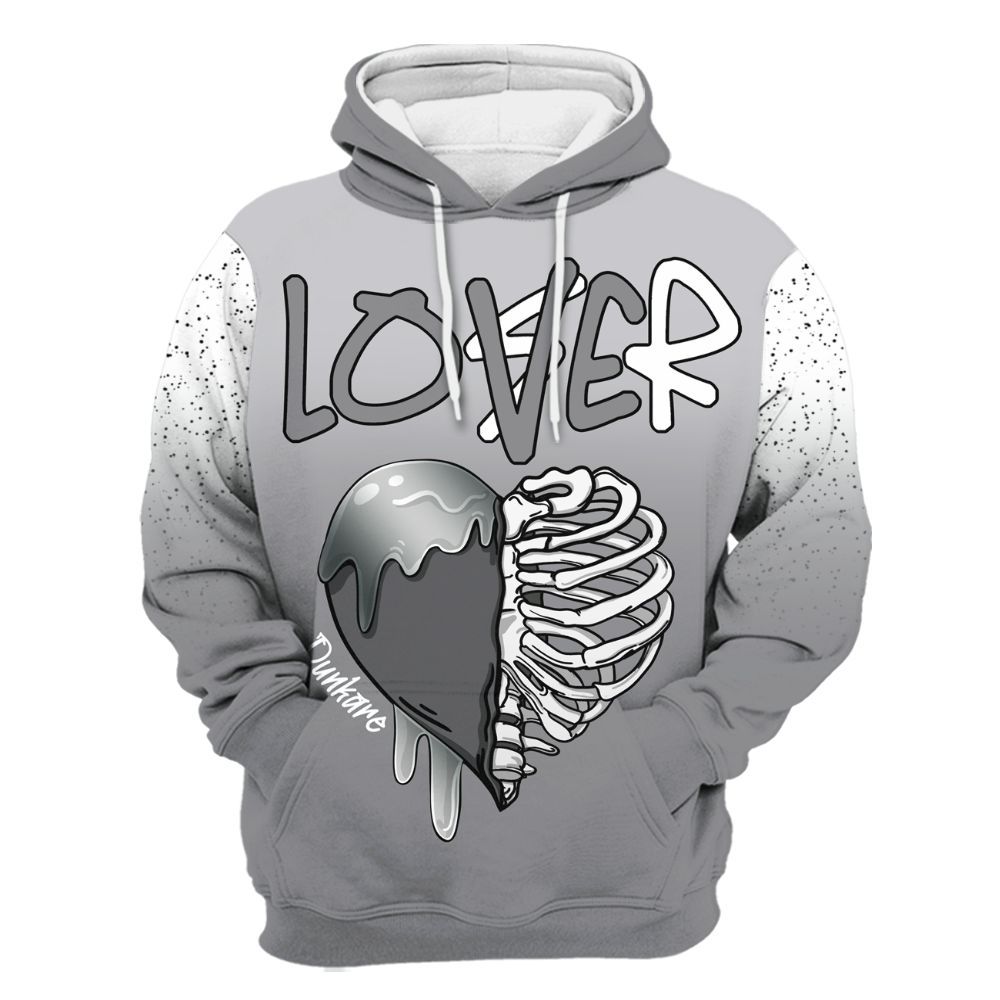Hoodie To Match Retro Wolf Grey 5s - Loser Lover Dripping All Over Print