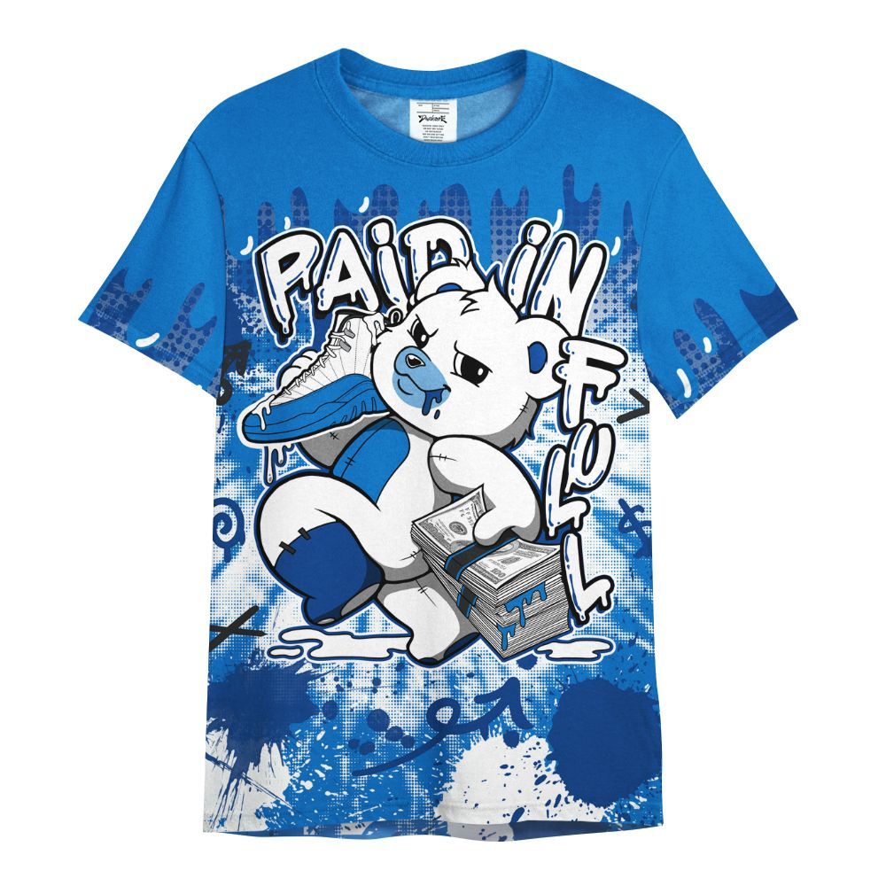 Shirt To Match Blueberry 12s - Drip Paid In Full Moneys Bear Graphics All Over Print