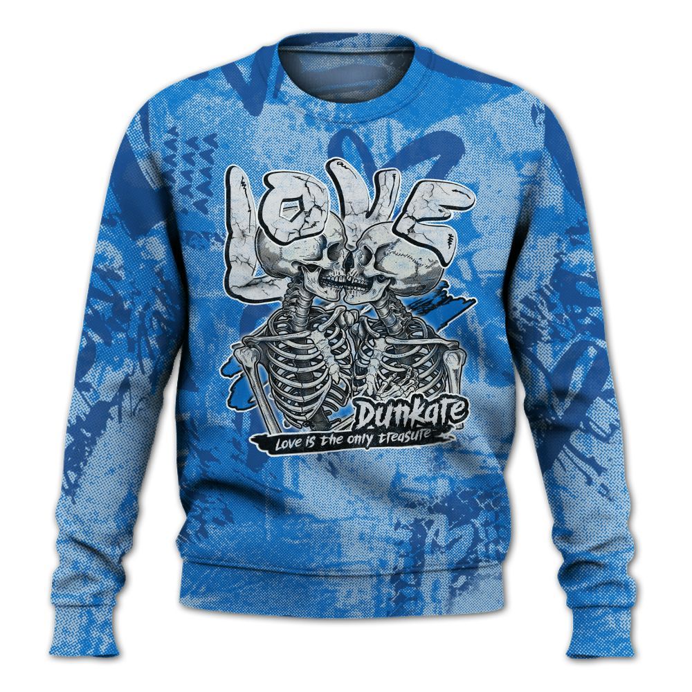 Sweatshirt To Match Blueberry 12s - Skull Love All Over Print