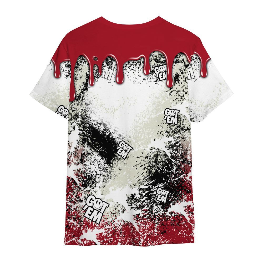 Shirt To Match 2025 High OG Cinnabar 1s - Dripping 23 Drip All Over Print